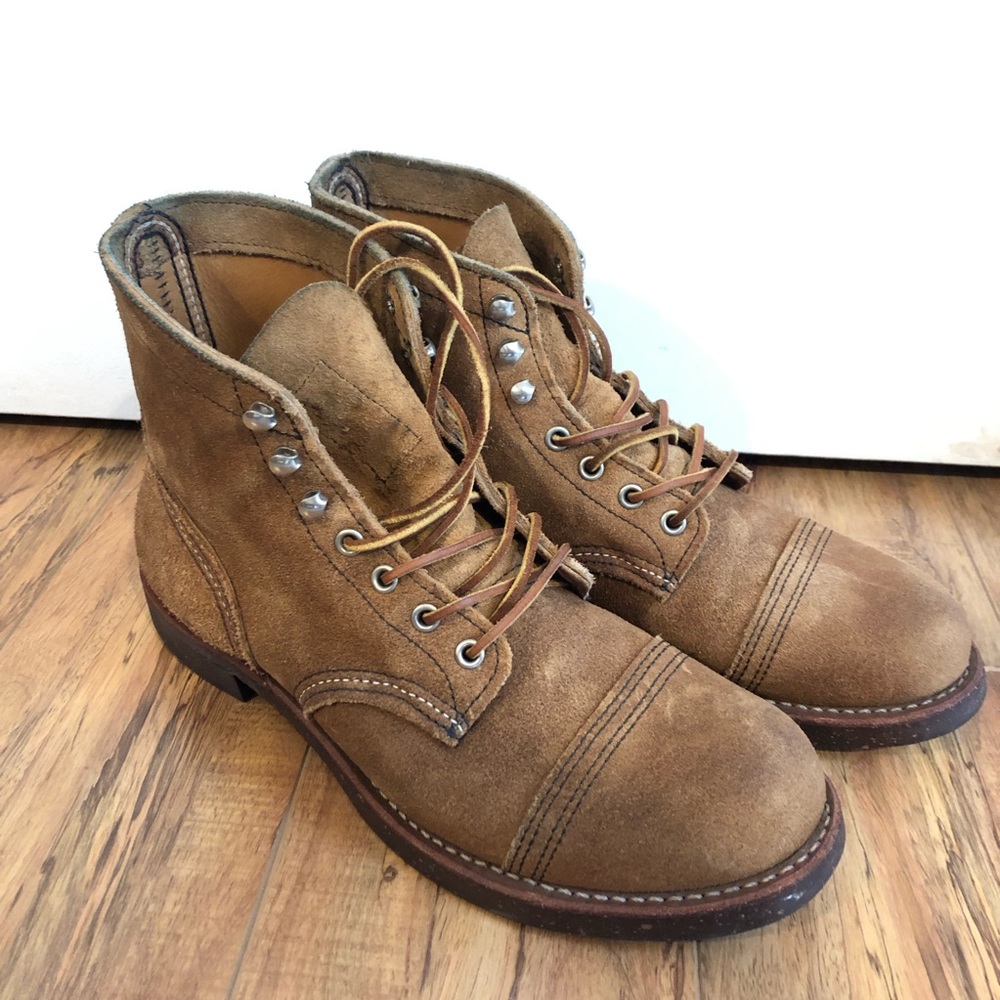 Mens Red Wing Shoes Laceup Suede Work Boots